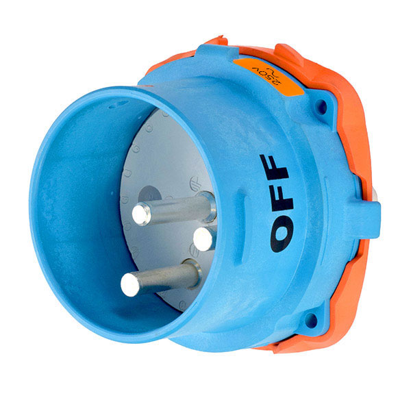 33-98072 - DS100 INLET POLY BLUE SIZE 5 TYPE 4X 2P+G 100A 250 VAC 60 Hz NO AUX